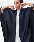 Flow Abaya in Textured Teal Blue RTW