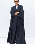 Flow Abaya in Textured Teal Blue RTW