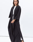 Flow Abaya in Textured Black