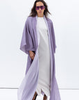 Two Layer Flow Abaya in Lavender