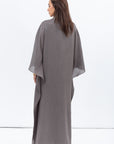 Two Layer Flow Abaya in Olive Green