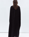 Butterfly Abaya in Black Shimmer with Black Satin Detailing