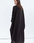 Butterfly Abaya in Black with Black & Gold Pattern