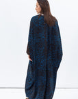 Butterfly Abaya in Blue and Brown Pattern