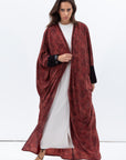 Butterfly Abaya in Coral Pattern