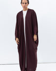 Butterfly Abaya in Deep Burgundy RTW