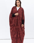 Butterfly Abaya in Coral Pattern