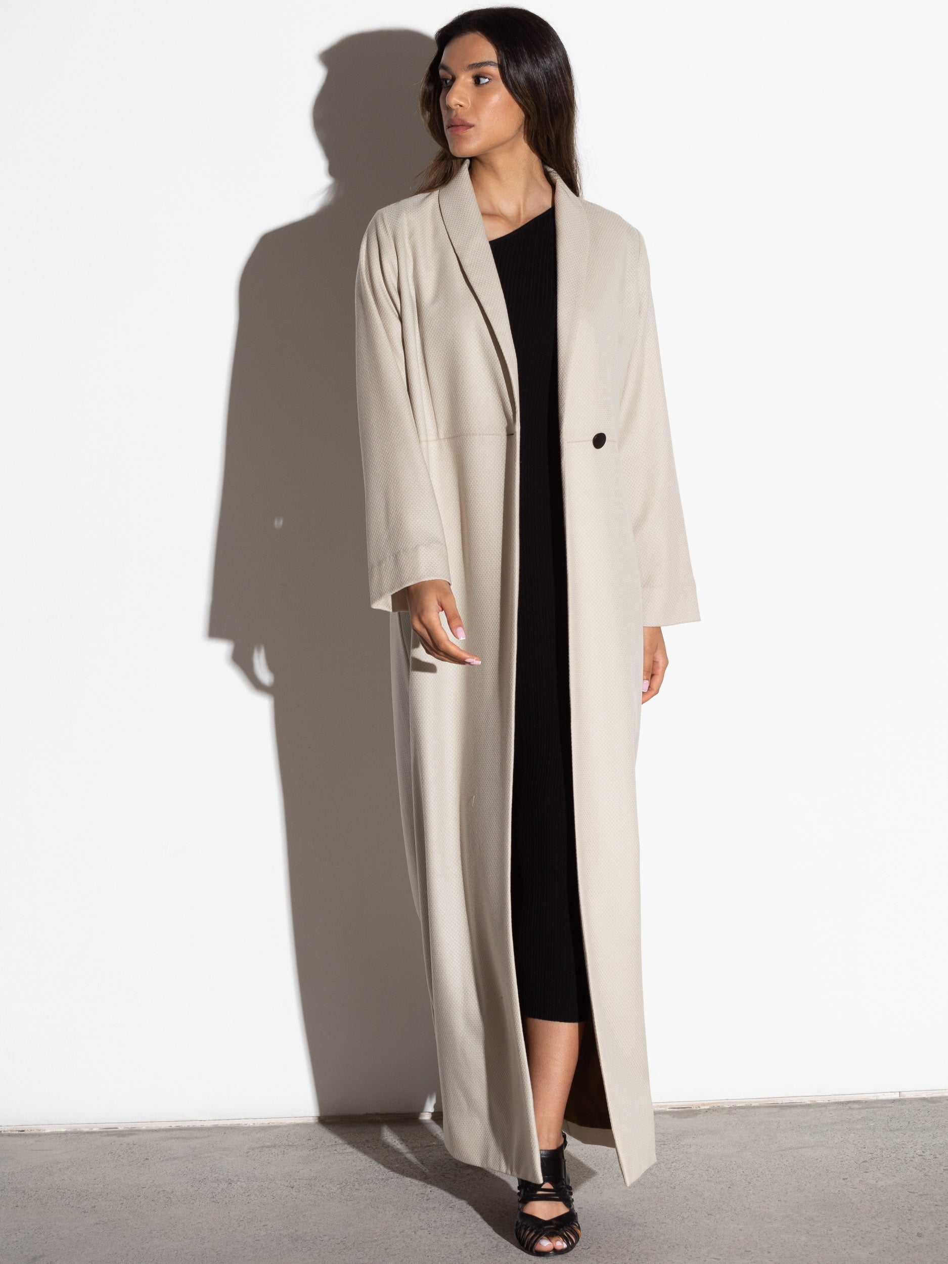 Long ivory coat online