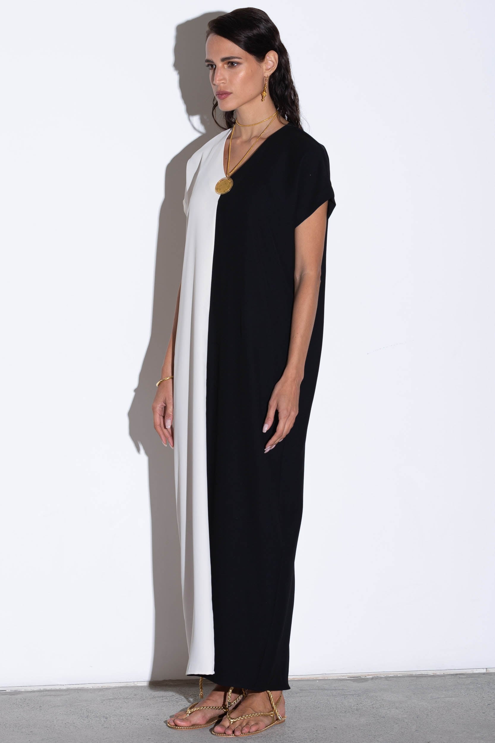 Ivory Black Dress