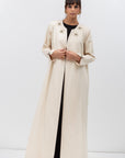 Embellished Front Abaya in Beige RTW