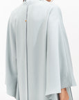 Flow Abaya in Tencel Twill with Piping Detailing in Blue RTW