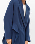 Tuxedo Abaya with Sash in Blue