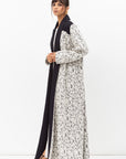 Winter Coat Lace Abaya in White RTW