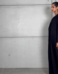 Satin Layer Abaya in Black