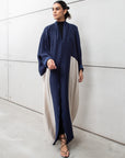 Loose Abaya in Navy Beige