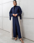 Loose Abaya in Navy Beige