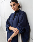 Loose Abaya in Navy Beige