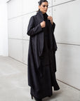 Suede Double Layer Abaya