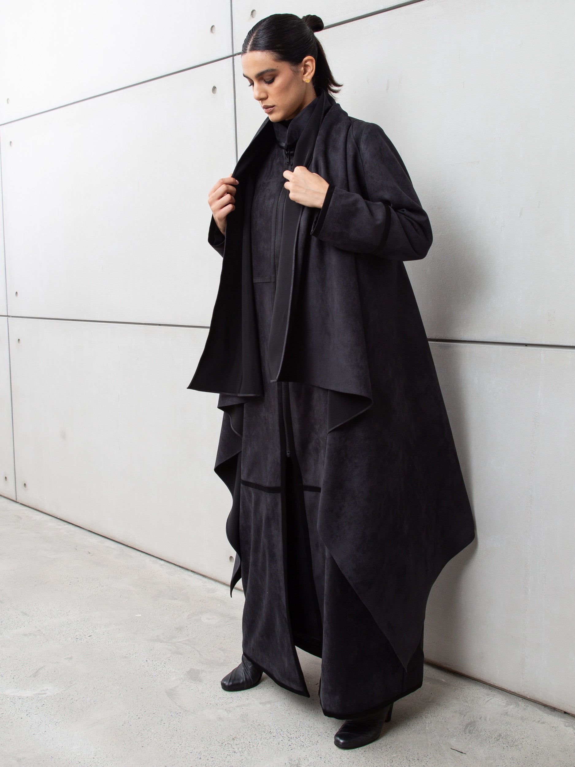 Suede Double Layer Abaya