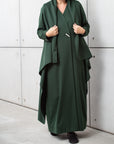 Winter Double Layered Abaya in Green