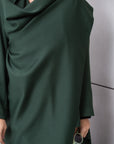 Winter Double Layered Abaya in Green