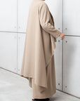 Winter Double Layered Abaya in Beige