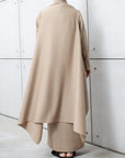 Winter Double Layered Abaya in Beige