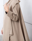 Winter Double Layered Abaya in Beige