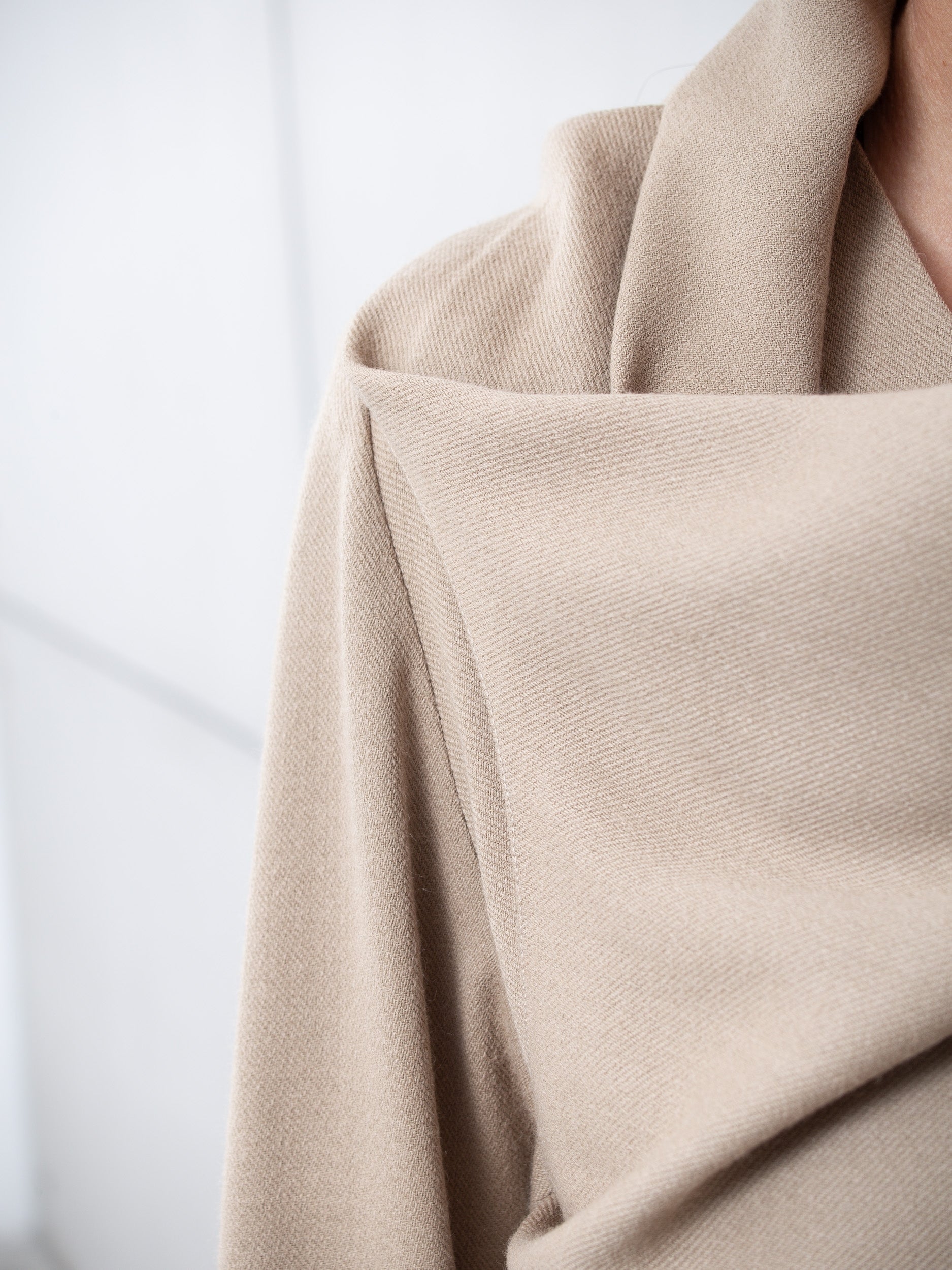 Winter Double Layered Abaya in Beige