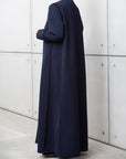 Textured Contrast Abaya In Blue