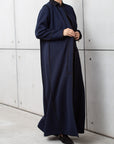 Textured Contrast Abaya In Blue