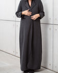 Grey Stripe Wool Abaya