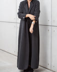 Grey Stripe Wool Abaya