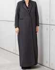 Grey Stripe Wool Abaya