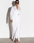 Suit Abaya in Polished White RTW