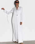 Suit Abaya in Polished White RTW