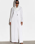 Suit Abaya in Polished White RTW