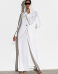 Suit Abaya in Polished White RTW