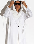 Suit Abaya in Polished White RTW