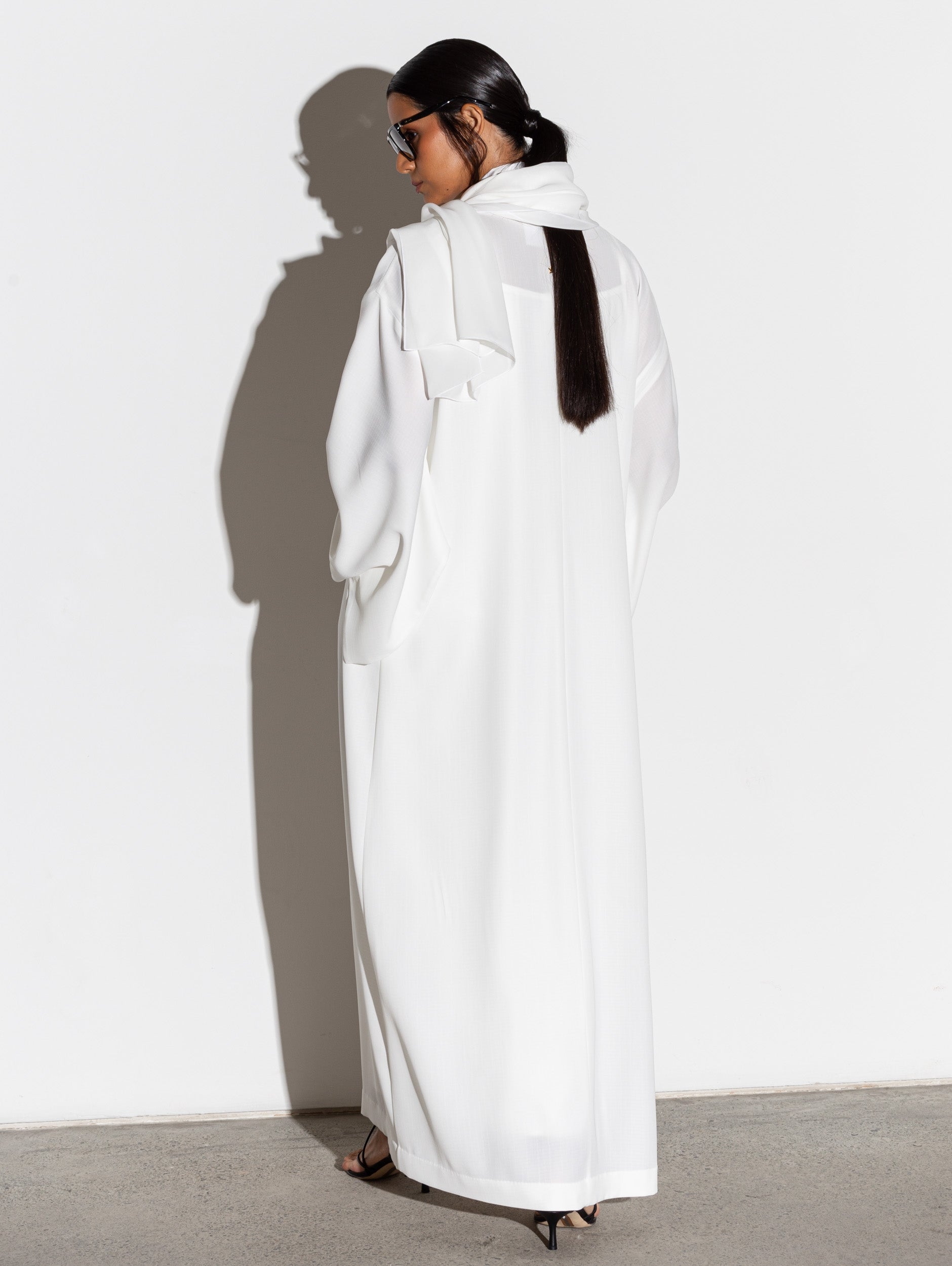 Pure White Kimono Abaya RTW