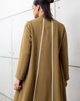 Olive Green Utility Abaya with Ivory Detailing RTW