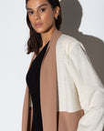 Two Tone Tan-Cream Abaya RTW