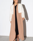 Two Tone Tan-Cream Abaya RTW