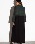 Forest Green Black Two Tone Abaya RTW