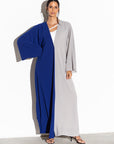 Two Sided Abaya in Blue_Grey RTW