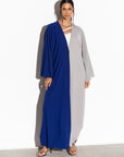 Two Sided Abaya in Blue_Grey RTW