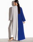 Two Sided Abaya in Blue_Grey RTW