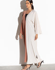 Two Sided Abaya in Brick Beige RTW