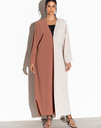 Two Sided Abaya in Brick Beige RTW