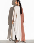 Two Sided Abaya in Brick Beige RTW